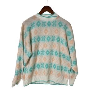 Jam Knits Vintage Pastel Sweater Womens Size Medium